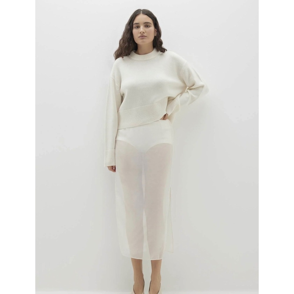 Naked Cashmere Sloane Sweater Alabaster White 100% Cashmere Crew Neck S